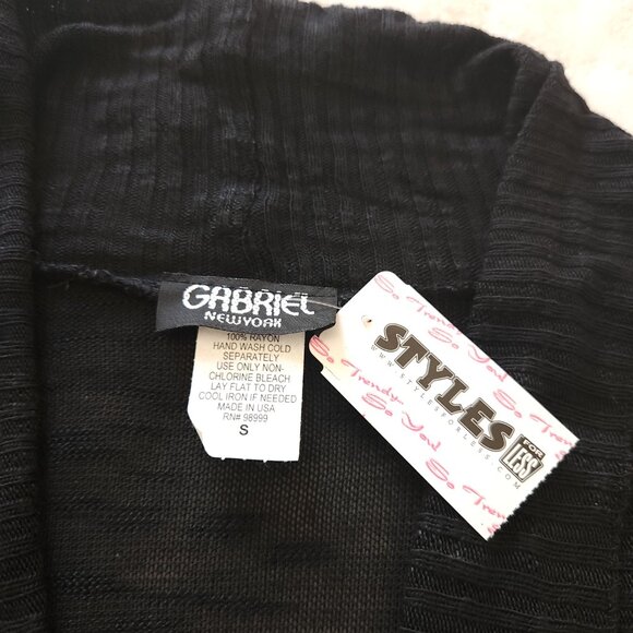 NWT Gabriel New York Black Lightweight Cardigan Women's Size S - Picture 7 of 11
